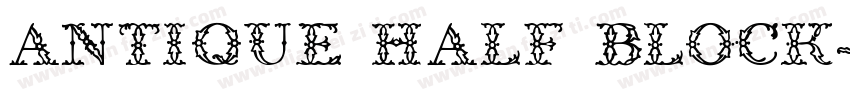 Antique Half Block字体转换